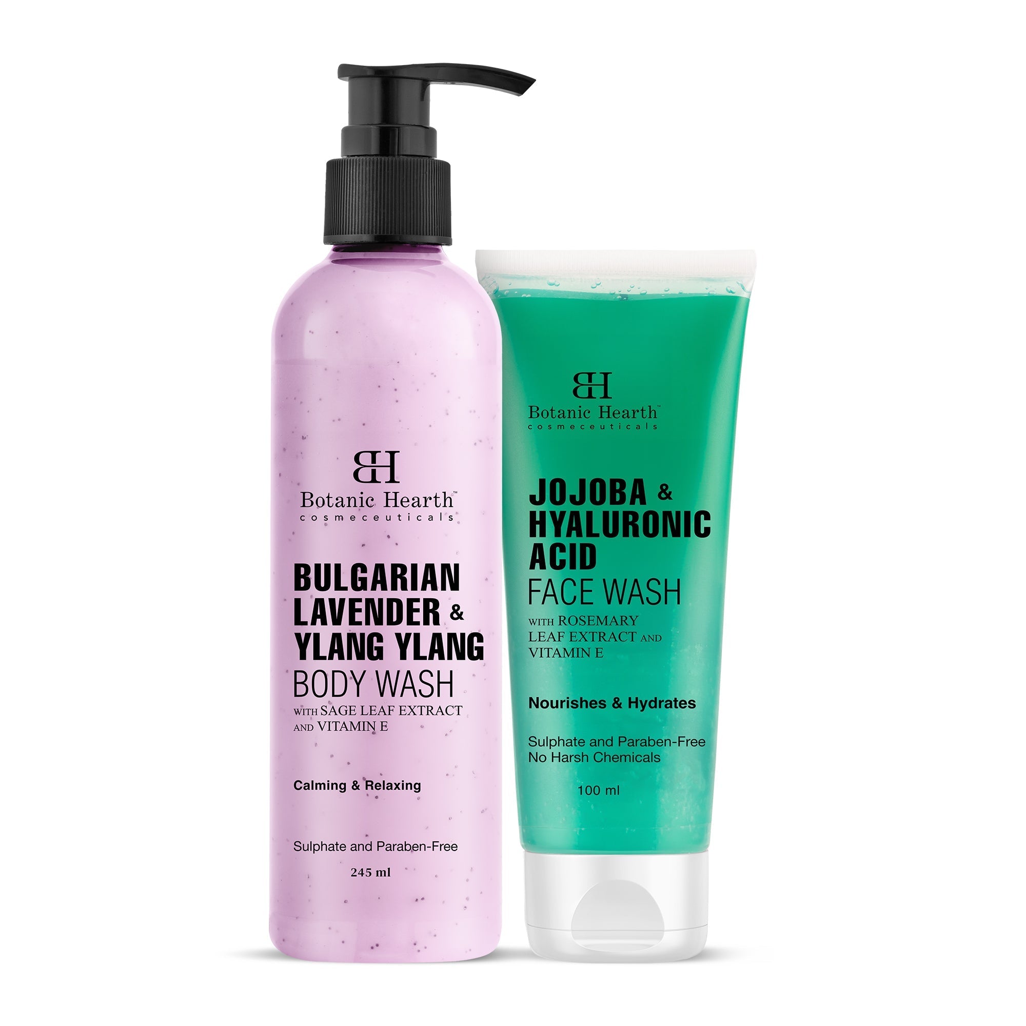 Botanic Hearth Hyaluronic Face Wash with Lavender Body Wash