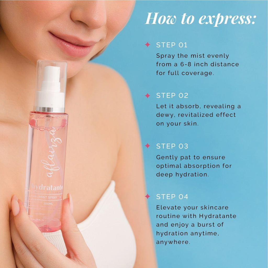 Aflairza Hydratante Hydrating Mist Spray for Instant Skin Hydration & Refreshment For All Skin Types
