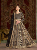 Anaita Black Embroidered Net Stitched Anarkali Suit - Distacart