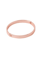 NVR Men's Rose Gold Metal Interlock Kada Bracelet - Distacart