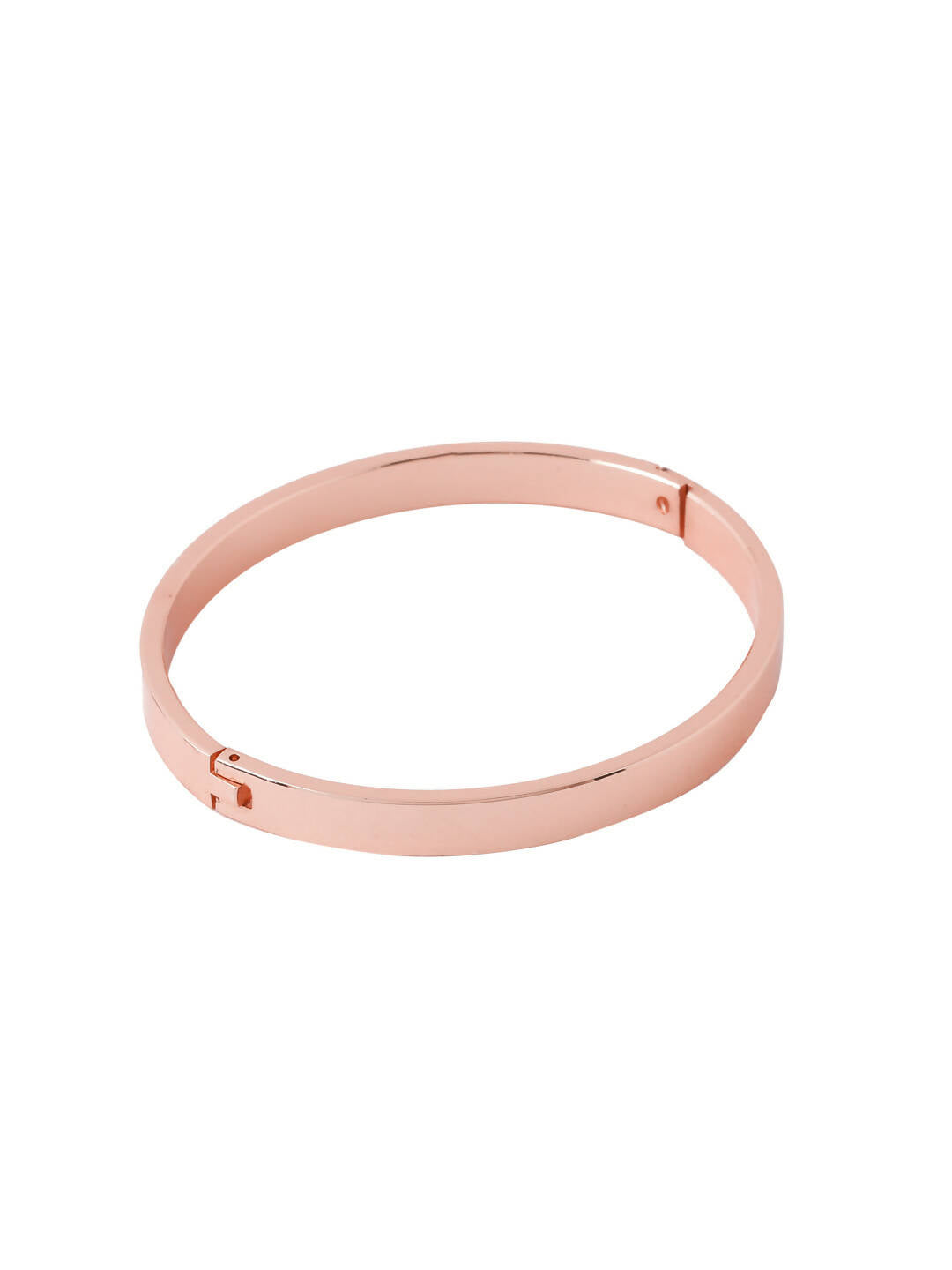 NVR Men's Rose Gold Metal Interlock Kada Bracelet - Distacart