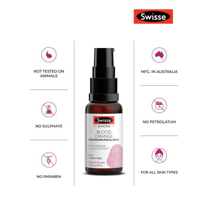 Swisse Skincare Blood Orange Brightening Facial Serum with Vitamin C