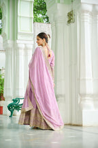 Joban Fashion Pink Georgette Sequence Embroidery Work Kurta Set - Distacart