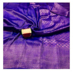DEIANA'S Beautiful Designer Golden zari Soft Lichi Silk Saree - Royal Blue