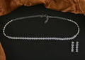 Joban Fashion Women Silver White Ad Necklace Set With Earrings