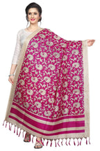 Vamika Pink Printed Khadi Bhagalpuri Dupatta