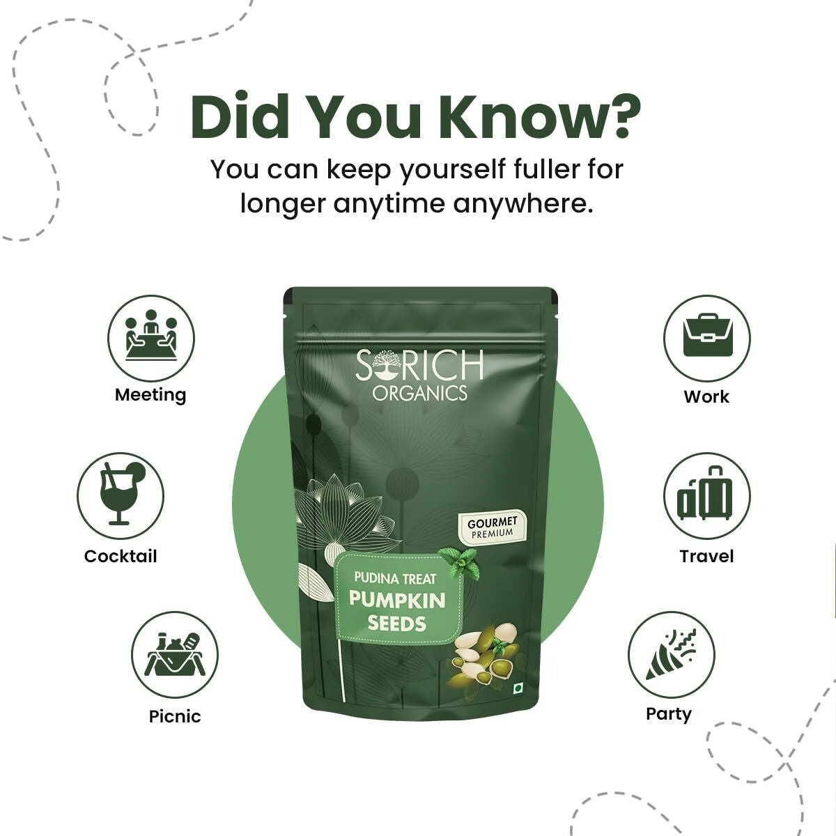 Sorich Organics Pudina Treat Pumpkin Seeds - Distacart