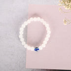 NVR Men & Women Evil Eye Crystal Elasticated Bracelet - Distacart