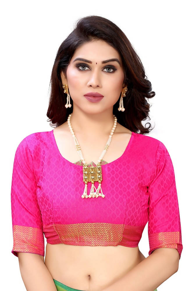 Vamika Banarasi Jacquard Weaving Green Saree