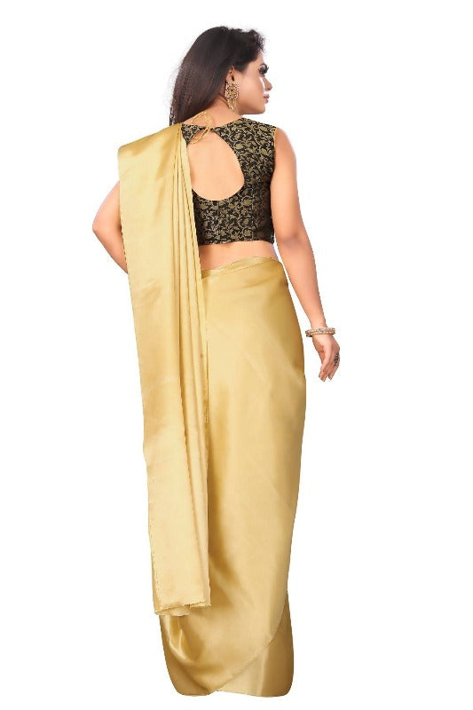  Satin Designer Saree (PAVITRA GOLD)	