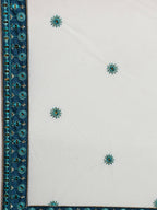 House of Panchhi Women Teal Georgette Sequins Work Lehenga & Blouse with Dupatta