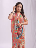 Shree Shyam Fashion Vastraloom Off White Linen Cotton Saree