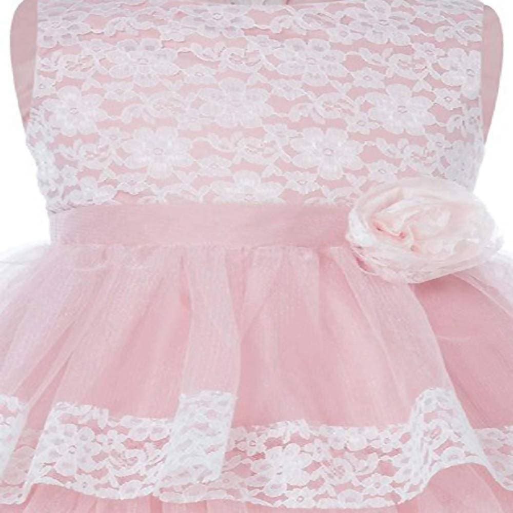 Asmaani Baby Girl's Pink Colour Satin A-Line Maxi Full Length Dress (AS-DRESS-22166)