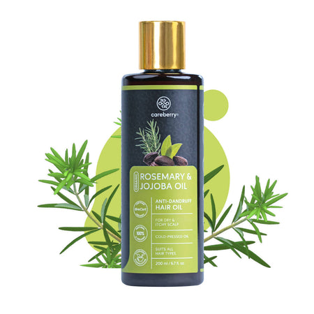 Careberry Organic Rosemary & Jojoba Anti Dandruff Hair Oil