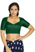 Aastha Fashion Women's Green Art Silk Designer Traditional Readymade Blouse