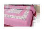 Vamika Printed Cotton Pink Bedsheet With Multicolor Pillow Covers (LEOC_BINDI_P)