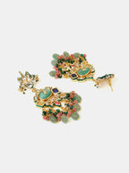 Ruby Raang Kundan Haar With Matching Earrings