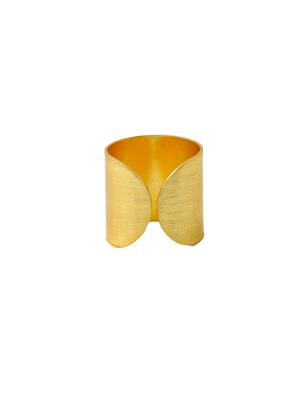 NVR Women Gold-Polished Adjustable Finger Ring