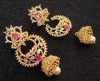 Buy AD Rubies Designer 4 in 1 earrings