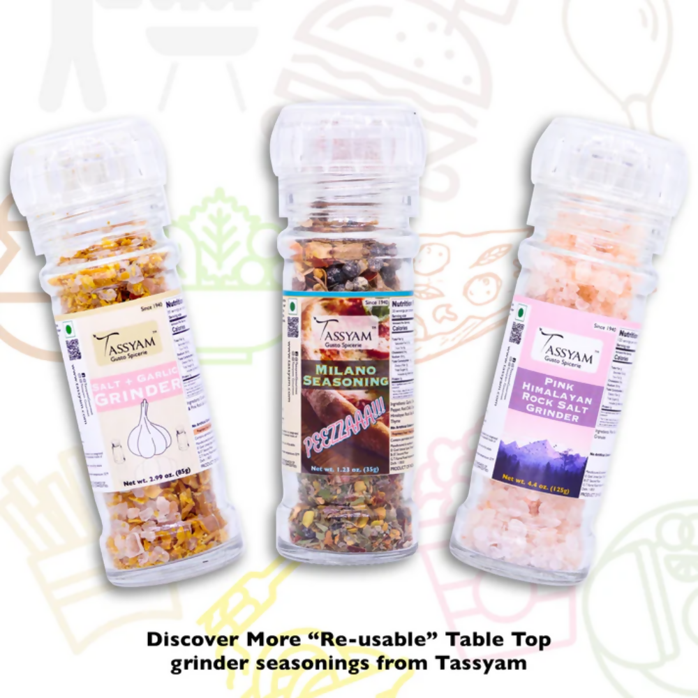 Tassyam Organics Pink Salt Granules Grinder Bottle - Distacart