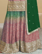Vastranavya Bandhej Printed Chinon Chiffon Embroidered Sequins Pakistani Suit