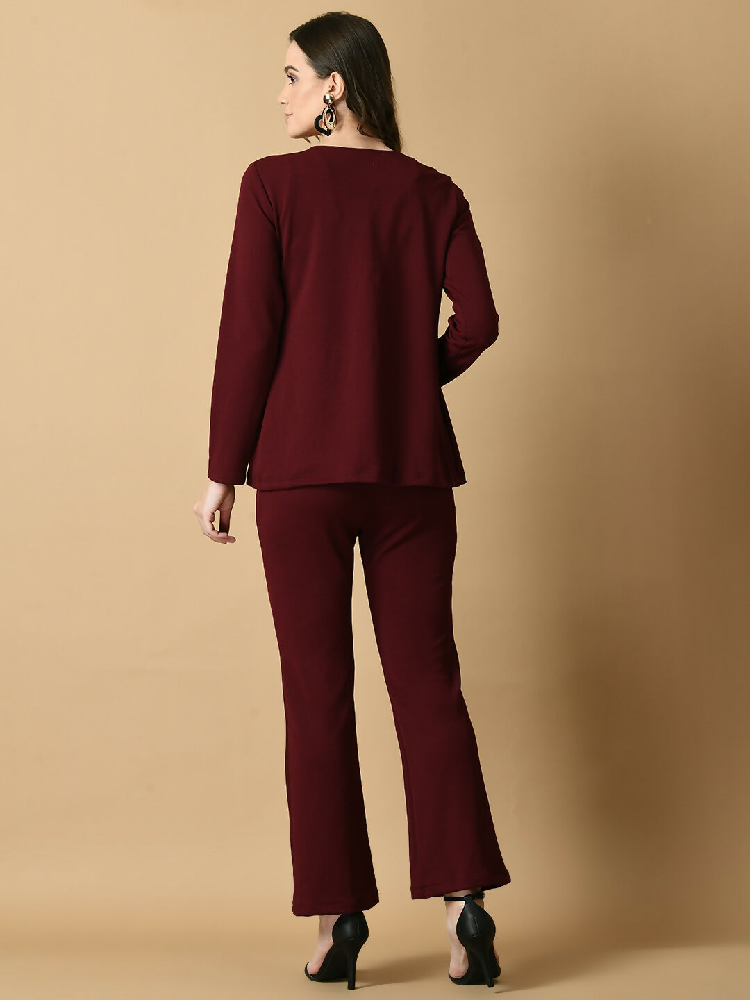 Myshka Women's Magenta Solid Jacket