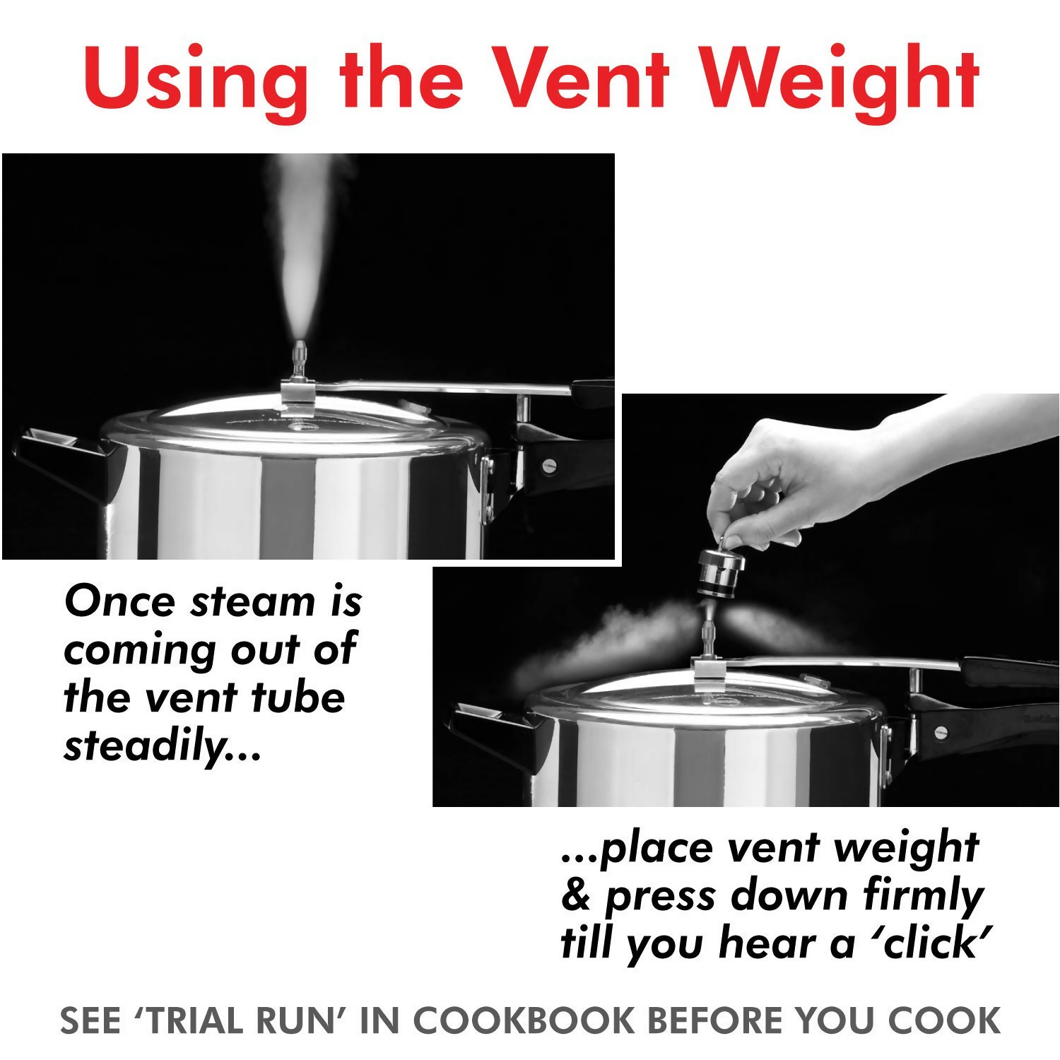 All in to Pressure Cooker Whistle Fits Various Cooker Sizes and Lid Types