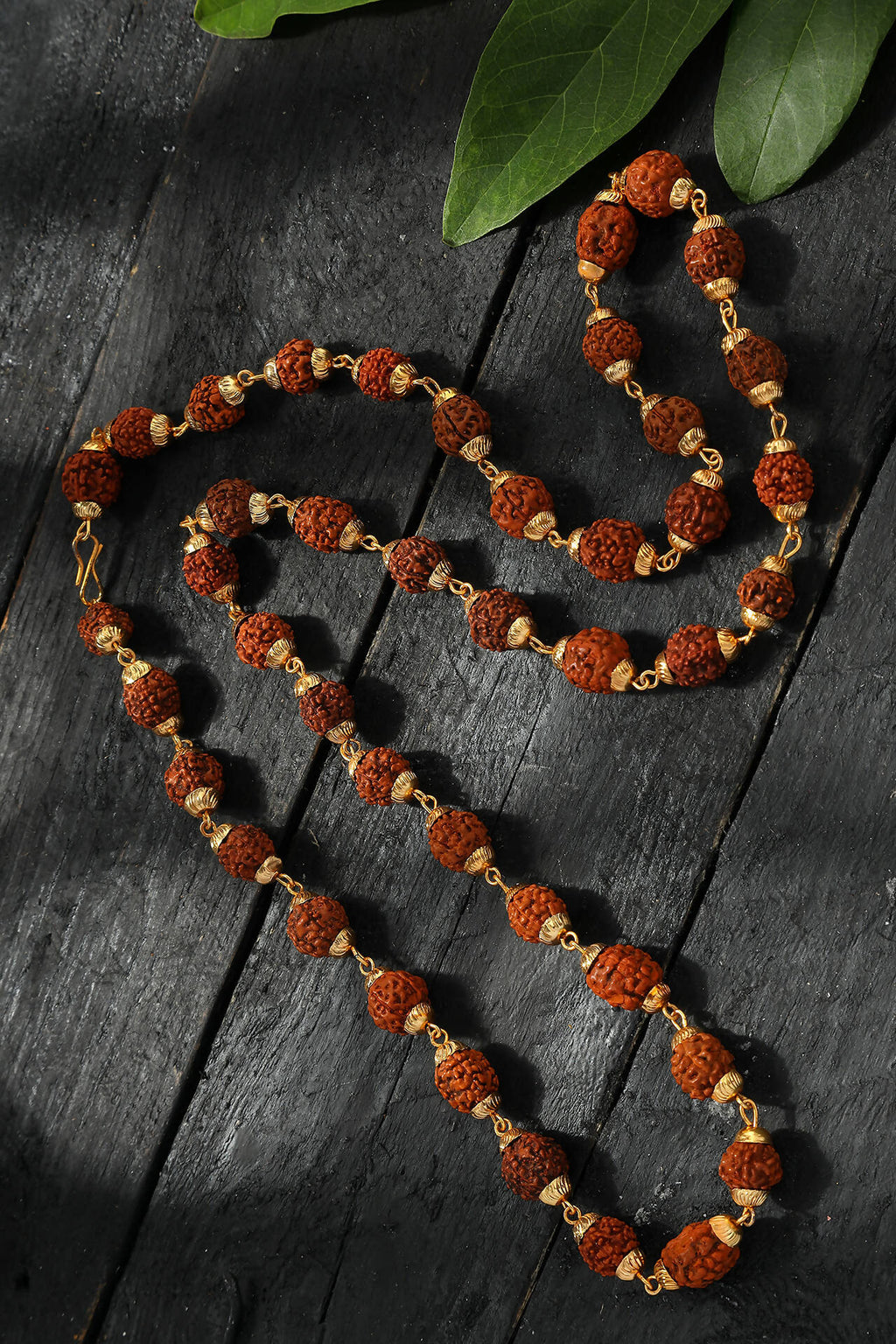 Mominos Fashion Joharkamal Gold-Plated Statement Rudraksha Mala Long Necklace (Golden) - Distacart