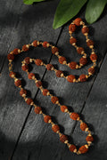 Mominos Fashion Joharkamal Gold-Plated Statement Rudraksha Mala Long Necklace (Golden) - Distacart