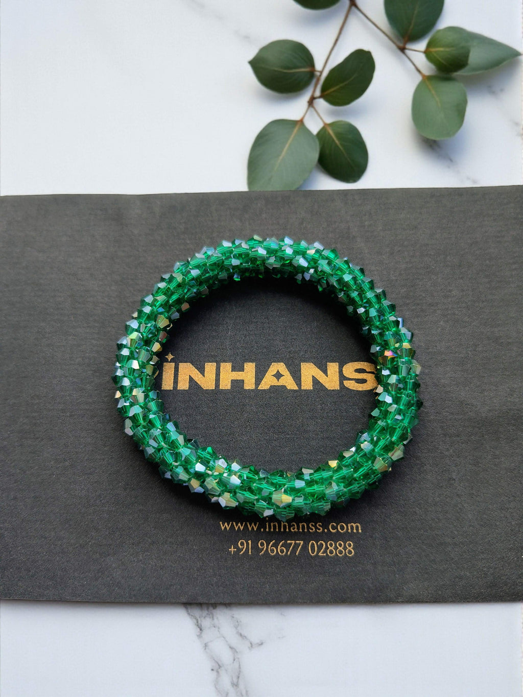 Inhanns Unisex Crystal Bloom – Adjustable Crystal Bead Bracelets - Sea Green - Distacart