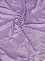 Vellora Purple Chinon Embroidery & Hand Moti Work Saree - Distacart