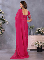 Vellora Rani Georgette Embroidery Zari Work Saree - Distacart