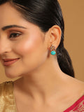 Nuyug 22K Gold Plated Turquoise Bloom Studs - Distacart