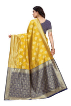 Vamika Banarasi Jacquard Weaving Yellow Saree (Dangal Yellow)