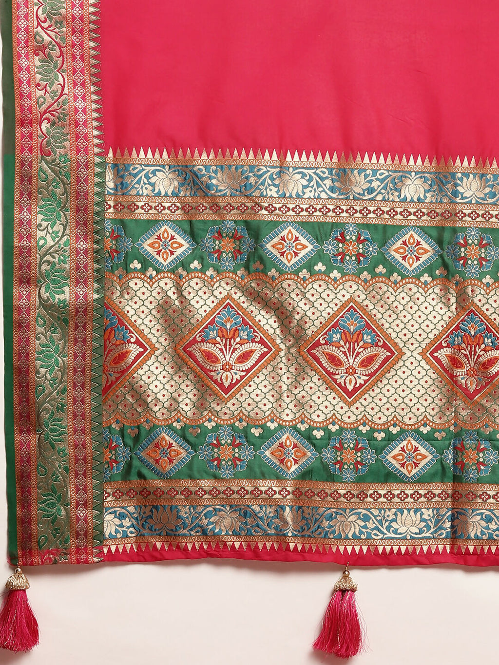 Shree Shyam Fashion Silk Blend Maroon Saree - Distacart