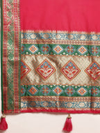 Shree Shyam Fashion Silk Blend Maroon Saree - Distacart