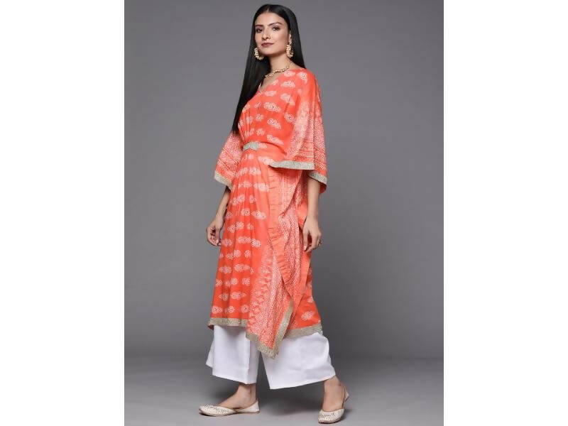 Ahalyaa Women's Traditional wear Kurta Set - Rust