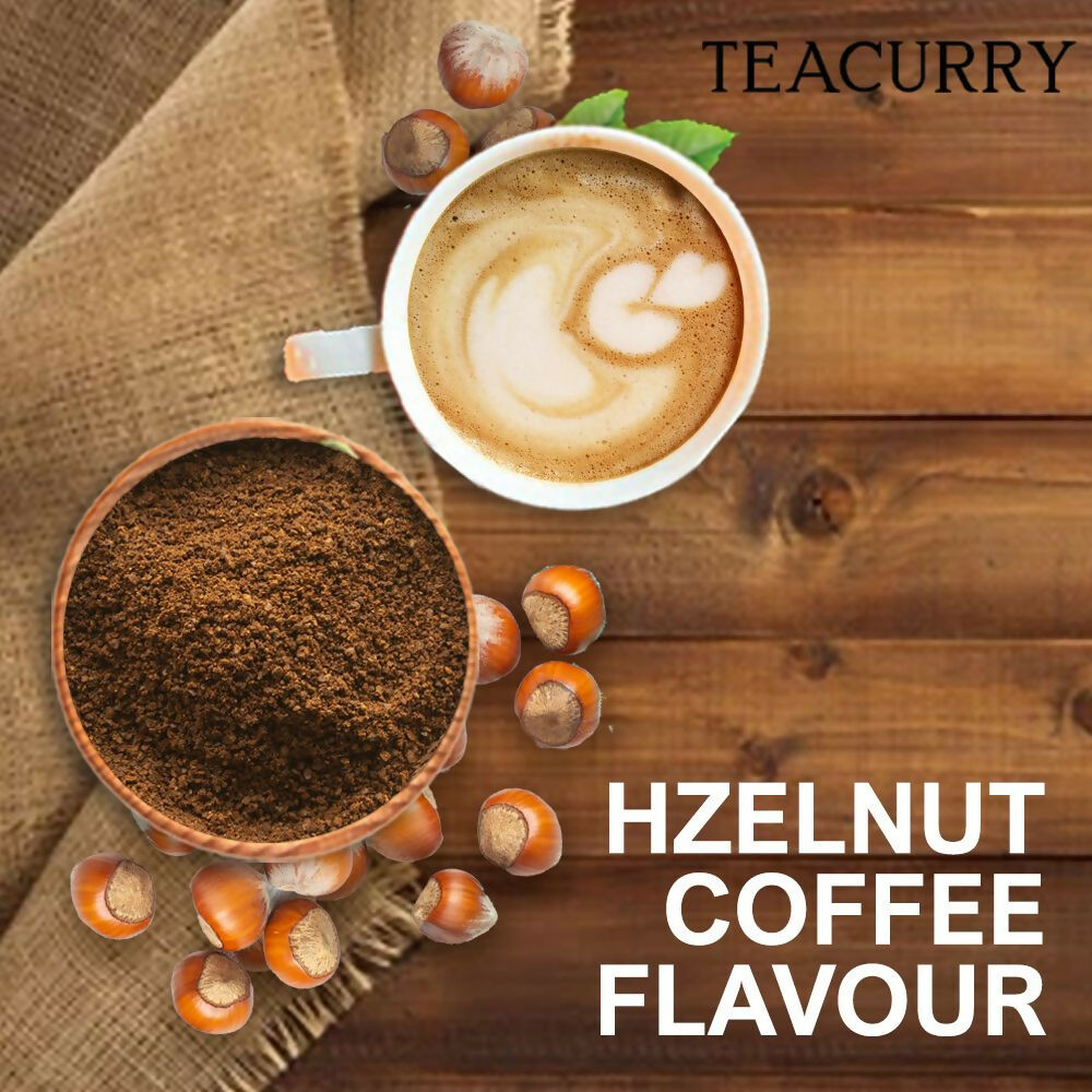 Teacurry Hazelnut Instant Coffee Powder - Arabica Freeze Dried Coffee for Instant Hot & Cold Coffee - Distacart