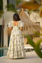 Aayaa Designer Printed Full Flared Gown - Multi Color - Distacart