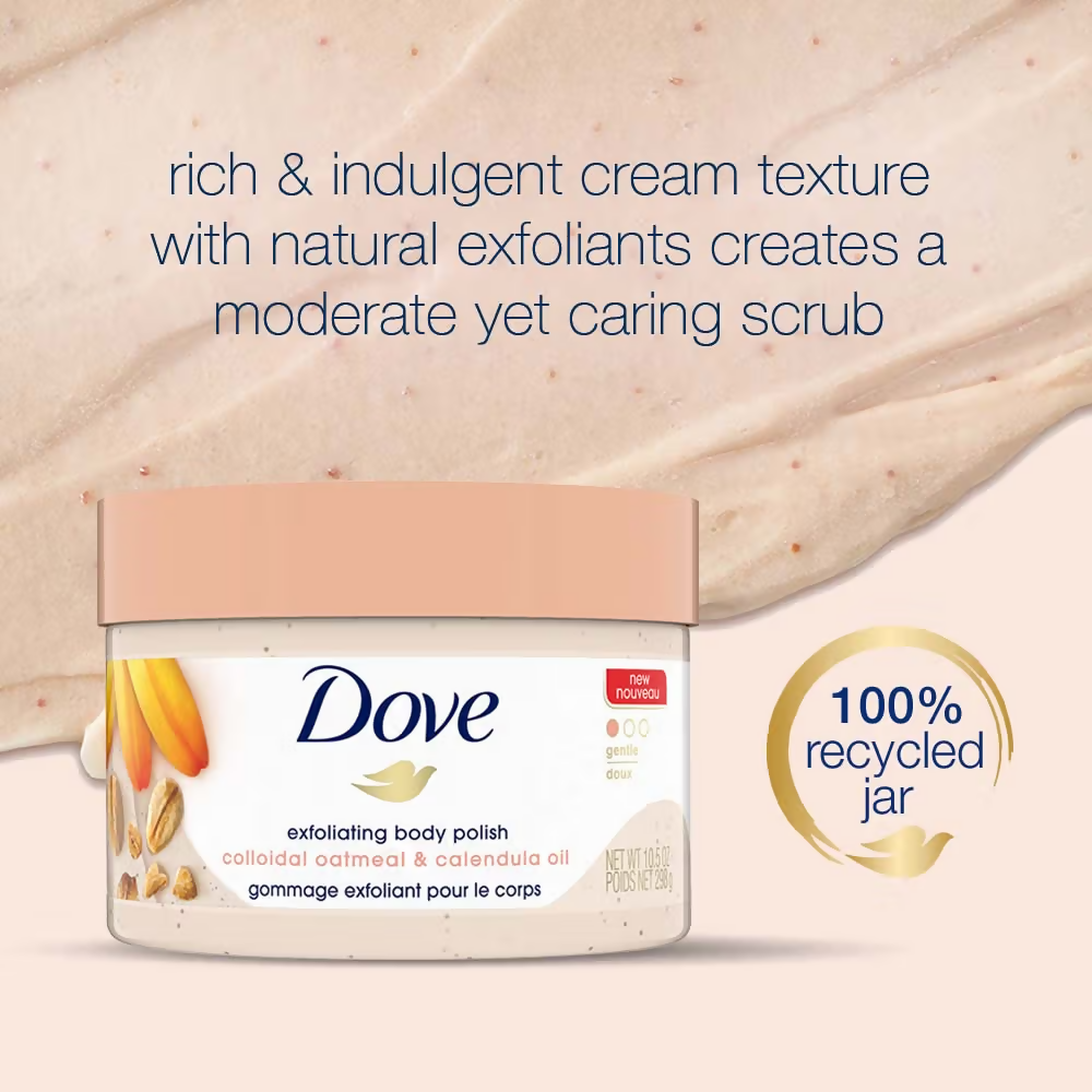 Dove Exfoliating Body Polish Scrub - Oatmeal & Calendula Oil