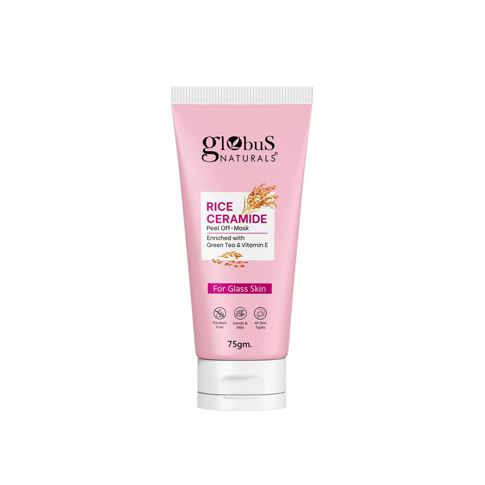 Globus Naturals Rice Ceramide Peel Off Mask, For Korean Glass Skin - Distacart