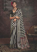 Joban Fashion Multicolor Art Silk With Fine Viscose Border Ajrak Full Body Print With Soft Finish Saree - Distacart