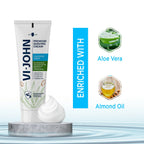 VI-JOHN Dermatologically Tested Premium Claming Aqua Shaving Cream Enriched with Aloevera & Almond Oil free From Silicone,Paraben & Mineral Oil