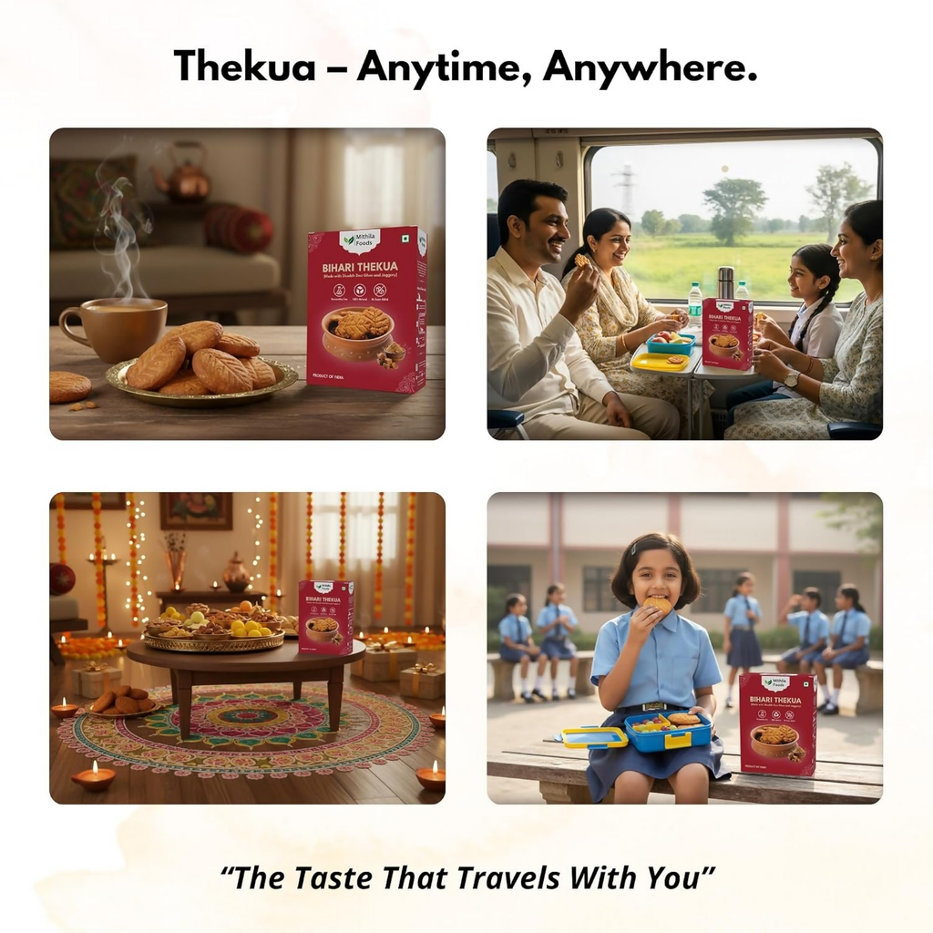Mithila Foods Thekua With Jaggery & Shuddh Desi Ghee - Distacart