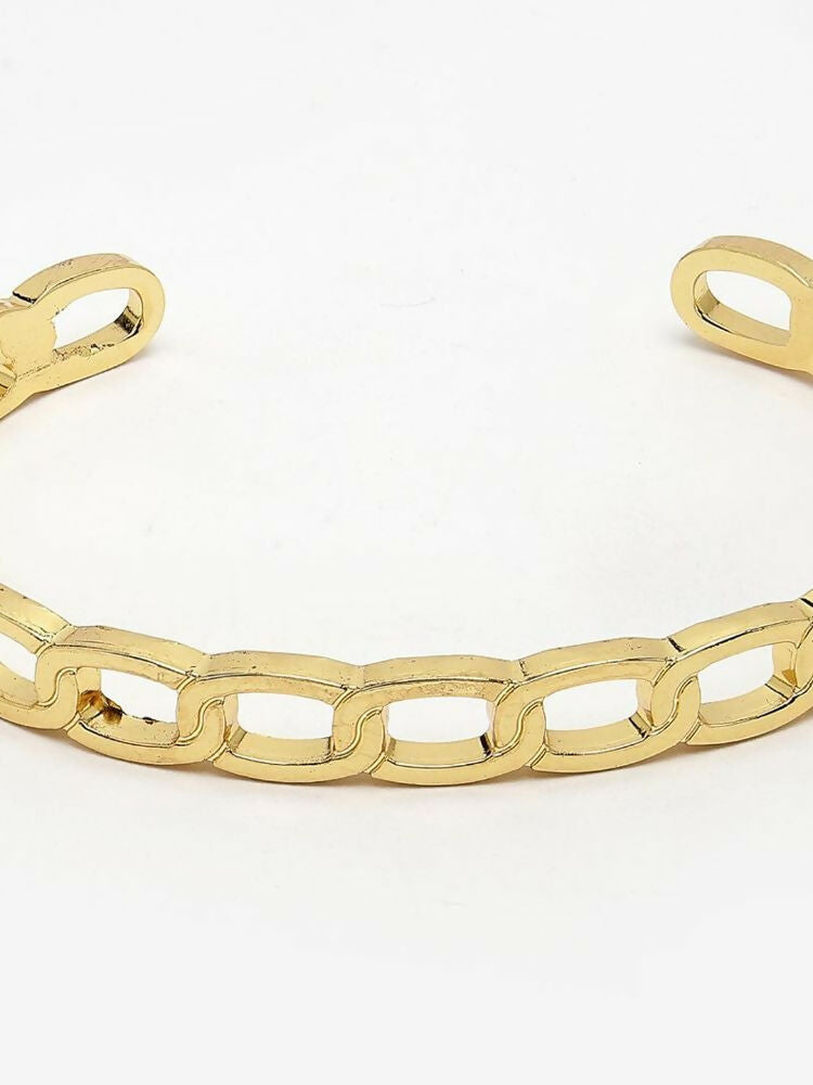 NVR Men's Gold Plated Cuff Bracelet - Distacart
