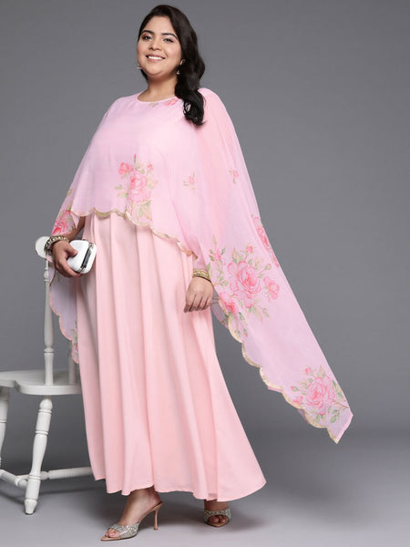 Ahalyaa Women's Traditional wear Ethnic Dress - Pink