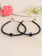 VOJ Women Black Color stainless steel Anklet - Distacart