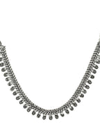NVR Women Silver-Plated Oxidised Necklace