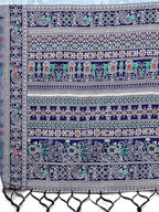 Shree Shyam Fashion Anaya Sky Blue Linen Cotton Saree