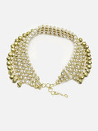 Women's Gold White Ghungroo Anklets - Ruby Raang - Distacart